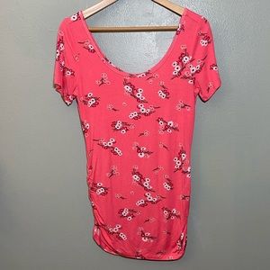 Gathered Sides Floral Blouse